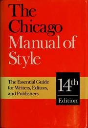 Cover of: The Chicago manual of style.
