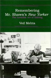 Cover of: Remembering Mr. Shawn's New Yorker: the invisible art of editing