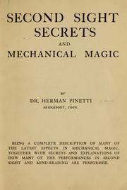 Cover of: Second sight secrets and mechanical magic