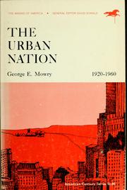 Cover of: The urban nation, 1920-1960