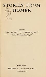 Cover of: Stories from Homer by Alfred John Church