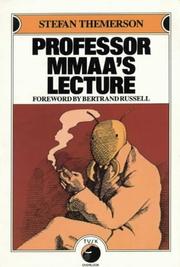 Cover of: Professor Mmaa's lecture