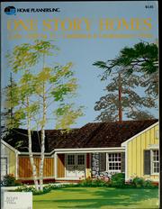 Cover of: One story homes