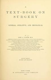 Cover of: A text-book on surgery: general, operative, and mechanical