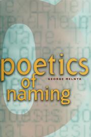 Cover of: Poetics of Naming (cuRRents)
