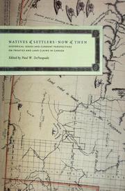 Cover of: Natives & settlers, now & then by edited by Paul W. DePasquale.
