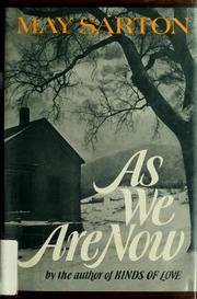 Cover of: As we are now by May Sarton