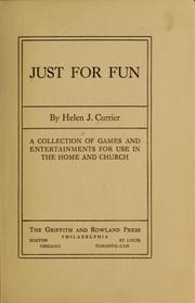 Cover of: Just for fun