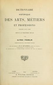 Cover of: Dictionnaire historique des arts