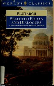 Cover of: Selected essays and dialogues