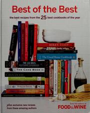 Cover of: Best of the best: the best recipes from the 25 best cookbooks of the year