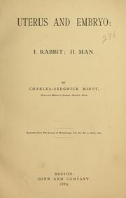 Cover of: Uterus and embryo: I. Rabbit : II. Man