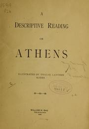 A descriptive reading on Athens ... by Caryl S] [from old catalog Parrott