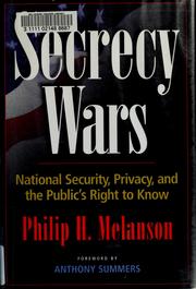 Cover of: Secrecy Wars: National Security, Privacy, and the Public's Right to Know