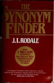 Cover of: The synonym finder by J. I. (Jerome Irving) Rodale