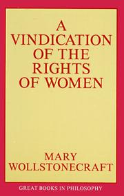 Cover of: A Vindication of Rights of Woman: with Strictures on Policial and Moral SUBJECTs (Collected Works of Mary Wollstonecraft)