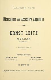 Cover of: Microscopes and accessory apparatus