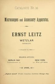 Cover of: Microscopes and accessory apparatus