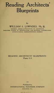 Cover of: Reading architects' blueprints