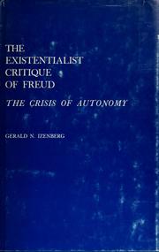Cover of: The existentialist critique of Freud by Gerald N. Izenberg