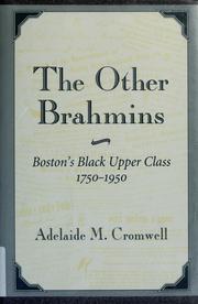 Cover of: The other Brahmins by Adelaide M. Cromwell
