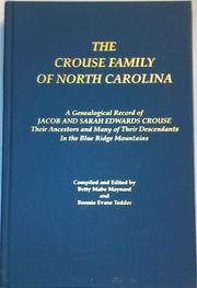 The Crouse family of North Carolina by Betty Mabe Maynard