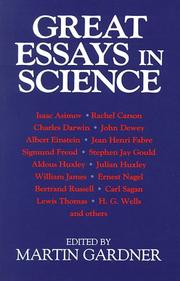 Cover of: Great essays in science by edited by Martin Gardner.