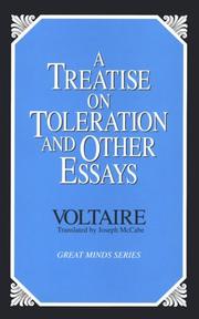 Cover of: A treatise on toleration and other essays