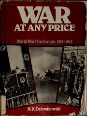 Cover of: War at any price: World War II in Europe, 1939-1945