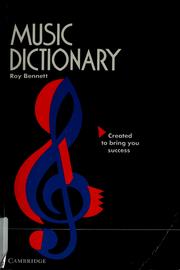 Cover of: Music Dictionary