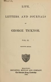 Cover of: Life, letters, and journals