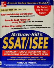 Cover of: McGraw-Hill's SSAT/ISEE high school entrance exams