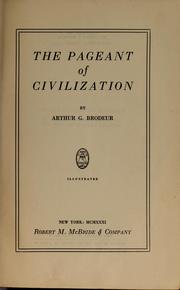 Cover of: The pageant of civilization