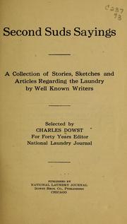Cover of: Second suds sayings by by well known writers ; selected by Charles Dowst ...