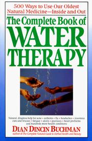 Cover of: The complete book of water therapy