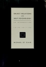 Cover of: Object relations and self psychology: an introduction