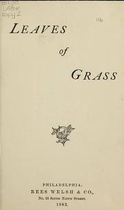 Cover of: Leaves of Grass by Walt Whitman