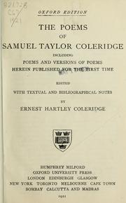 Cover of: The poems of Samuel Taylor Coleridge | Samuel Taylor Coleridge