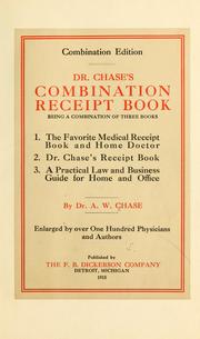 Cover of: Dr. Chase's combination receipt book