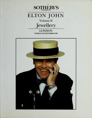 Cover of: The Elton John collection, volume II, jewellery
