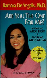 Cover of: Are You the One for Me? by Barbara De Angelis