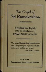 Cover of: The gospel of Sri Ramakrishna by Ramakrishna