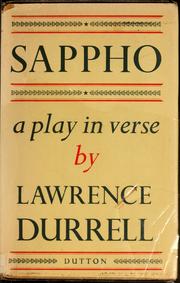 Cover of: Sappho: a play in verse.