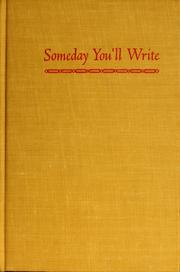 Cover of: Someday you'll write by Elizabeth Yates
