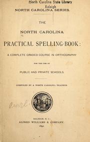 Cover of: The North Carolina practical spelling-book