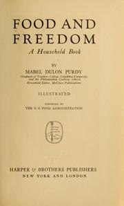 Cover of: Food and freedom by Mabel Dulon Purdy