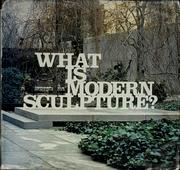 Cover of: What is modern sculpture?