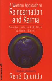 Cover of: A Western approach to reincarnation and karma: selected lectures and writings