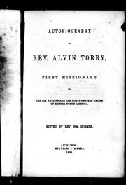 Autobiography of Rev. Alvin Torry by Alvin Torry