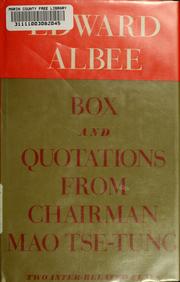 Cover of: Box and Quotations from Chairman Mao Tse-tung: Two inter-related plays